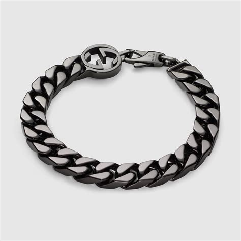 gucci interlocking g bracelet mens|gucci sterling silver charm bracelet.